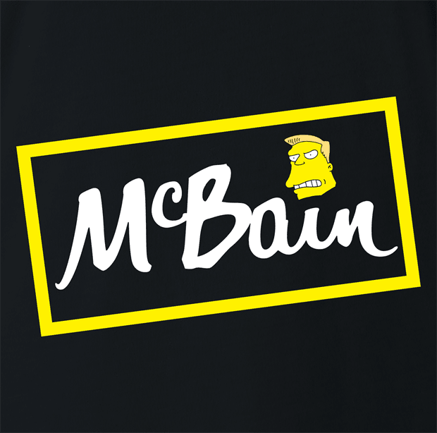 funny The simpsons McBain McCain frozen food mashup t-shirt black