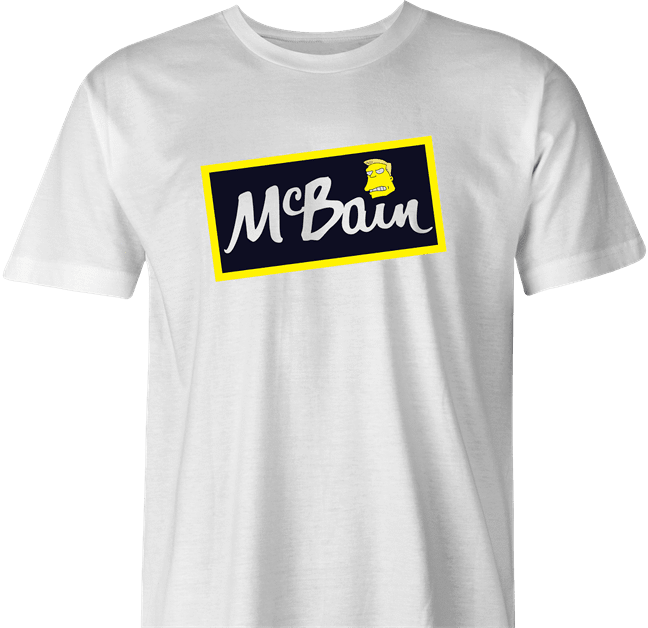 funny t-shirt white men's 