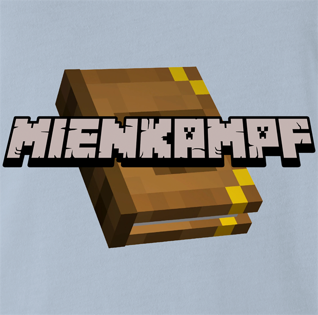 funny minecraft mien kampf offensive parody t-shirt men's light b,ue