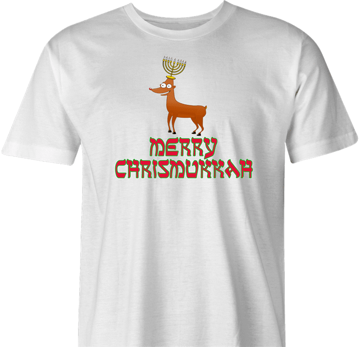 funny Merry Chrismukkah for x-mas and christmas holiday season Parody men's t-shirt white 