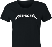 Funny Meshugana Yiddish Metallica Jewish Parody Women's Black
