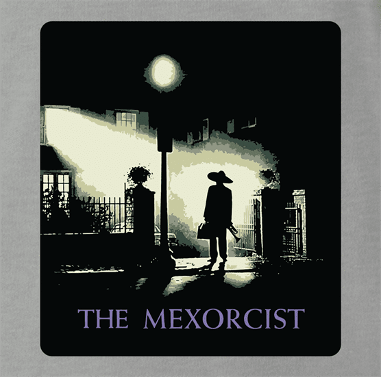 funny the exorcist mexican parody ash grey t-shirt