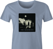 funny the exorcist mexican parody light blue women's t-shirt 