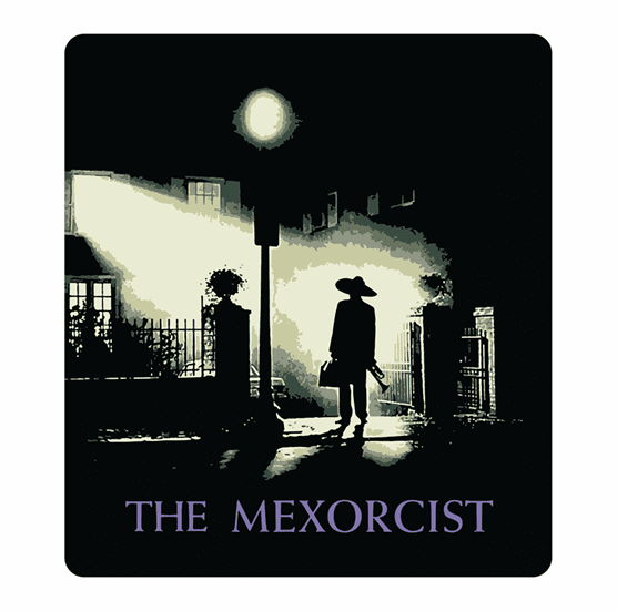 funny the exorcist mexican parody white t-shirt