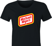funny Loch Michael Myers Halloween Hot Dog Parody women's black