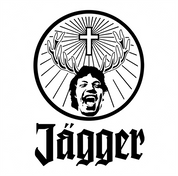 mick jagger rolling stones jagermeister white t-shirt