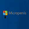 Funny micropenis small microsoft mashup royal blue t-shirt