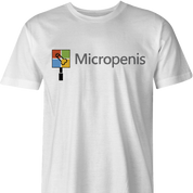 Funny micropenis small microsoft mashup men's white t-shirt  