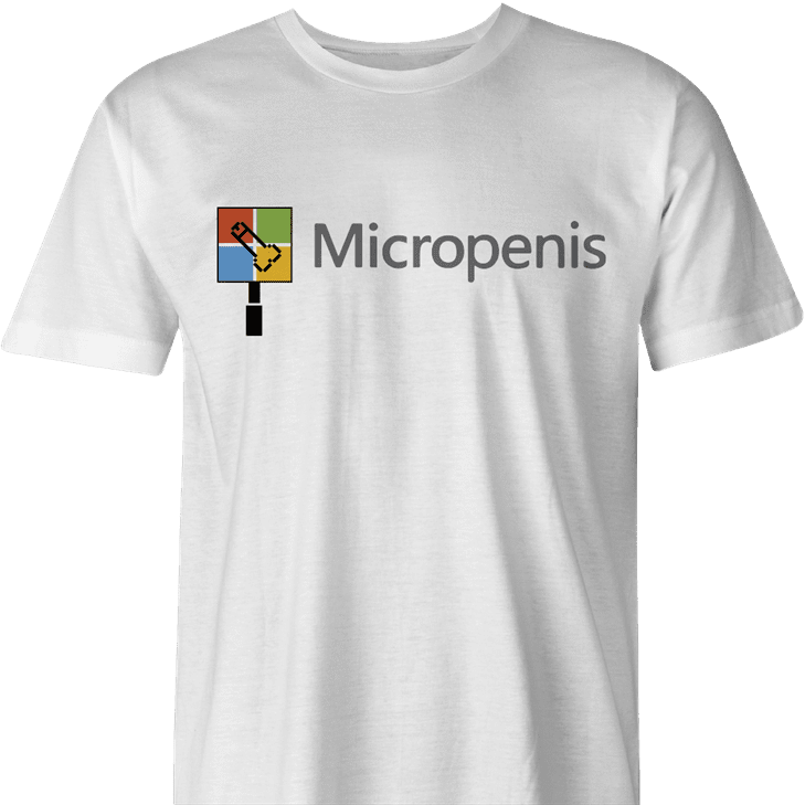Funny micropenis small microsoft mashup men's white t-shirt  