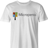 Funny micropenis small microsoft mashup men's white t-shirt  