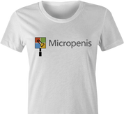 Funny micropenis small microsoft mashup women's white t-shirt  