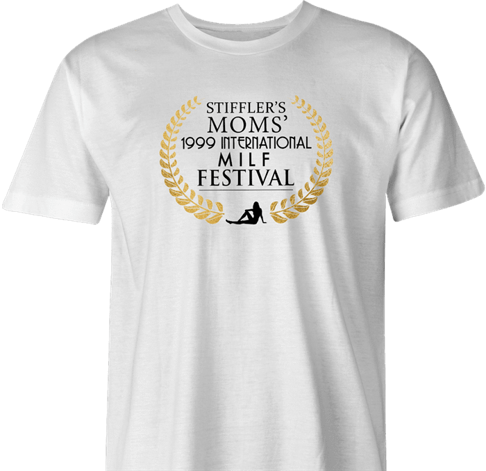 funny milf festival stiffler's mom film parody t-shirt men's white