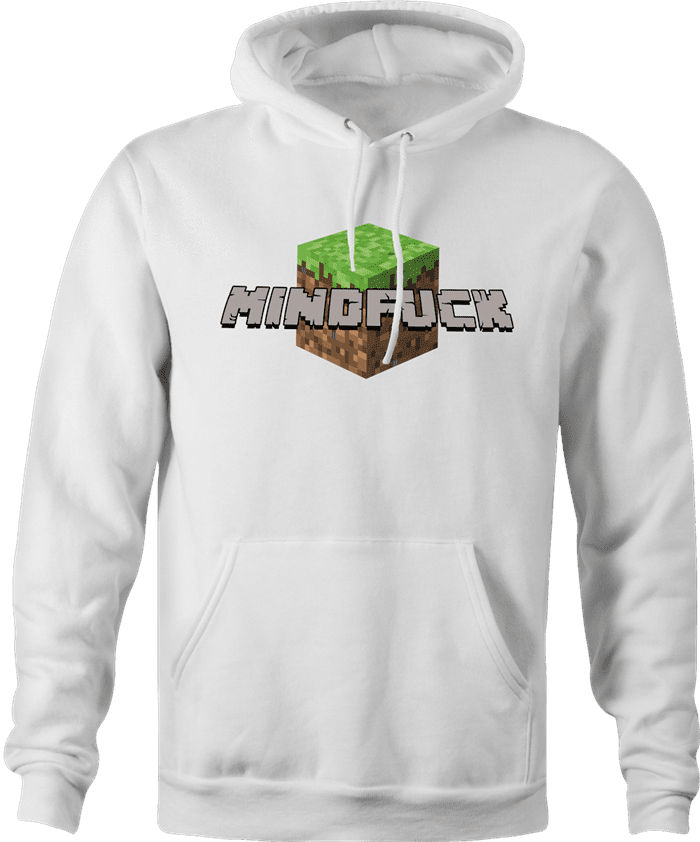 Minecraft Mindfuck Parody white hoodie