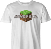 Minecraft Mindfuck Parody men's t-shirt white 