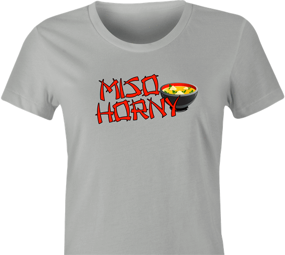 Me So Horny! Funny Miso Soup Full Metal Jacket Mashup t-shirt women's Ash Grey