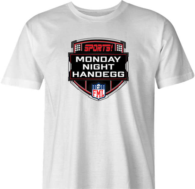Funny Monday Night Handegg Fantasy Football White Men's T-Shirt