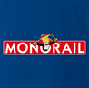 funny The Simpsons Lyle Lanley Monorail Monopoly mash-up royal Blue t-shirt