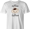 Funny men's white coffee espresso t-shirt