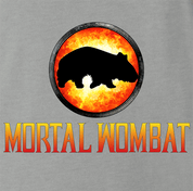 Funny Mortal Kombat Wombat Parody Red Men's T-Shirt