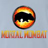 Funny Mortal Kombat Wombat Parody Men's Grey T-Shirt