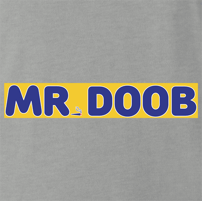 funny Mr Doob Weed Parody Ash Grey t-shirt