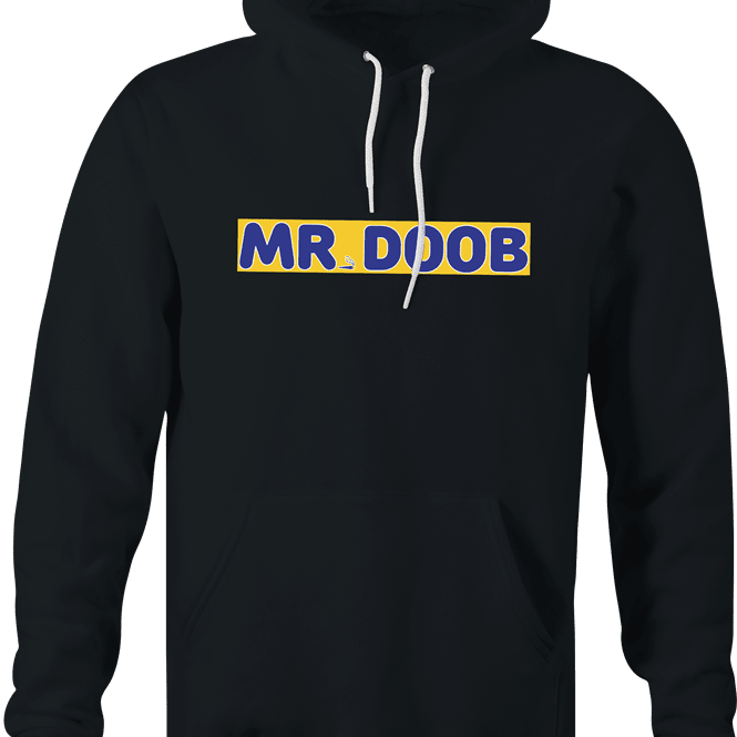 funny Mr Doob Weed Parody black hoodie