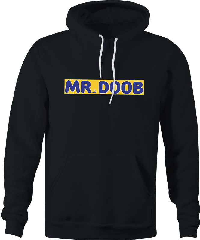 funny Mr Doob Weed Parody black hoodie