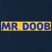 funny Mr Doob Weed Parody Navy t-shirt