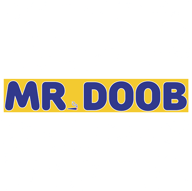 funny Mr Doob Weed Parody white tee