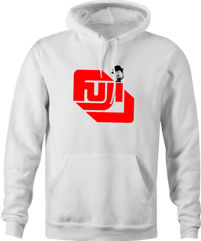 funny wwf mr. fuji hoodie white 