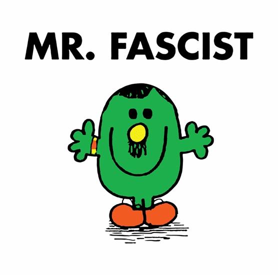 funny offensive mr man mr. fascist adolf hitler white tee