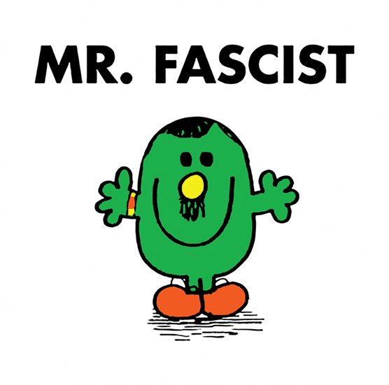 funny offensive mr man mr. fascist adolf hitler white tee