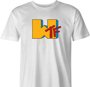 funny WTF MTV Old School Parody white men's t-shirt