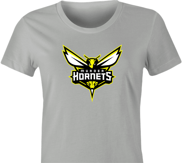 funny Murder Hornets Invade USA t-shirt women's Ash Grey