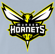 funny Murder Hornets Invade USA light blue t-shirt