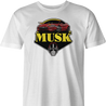 elon musk tesla mask men's white t-shirt 