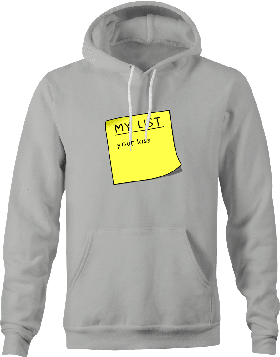 funny Hall and Oates My List Your Kiss t-shirt Ash Grey hoodie