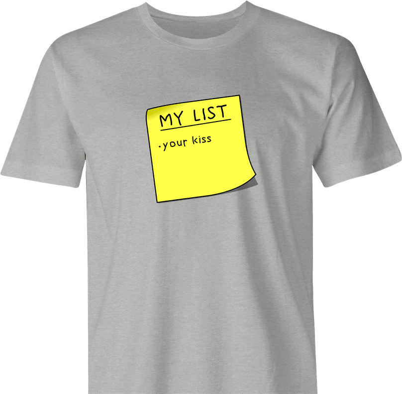 funny Hall and Oates My List Your Kiss men's t-shirt