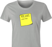 funny Hall and Oates My List Your Kiss t-shirt women's Ash Grey