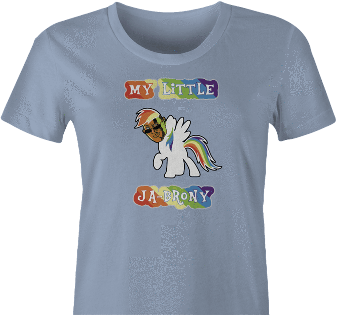 the rock my little pony brony women's light blue t-shirt