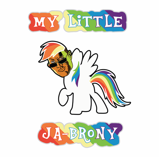 the rock my little pony brony white t-shirt