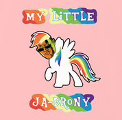 the rock my little pony brony pink t-shirt