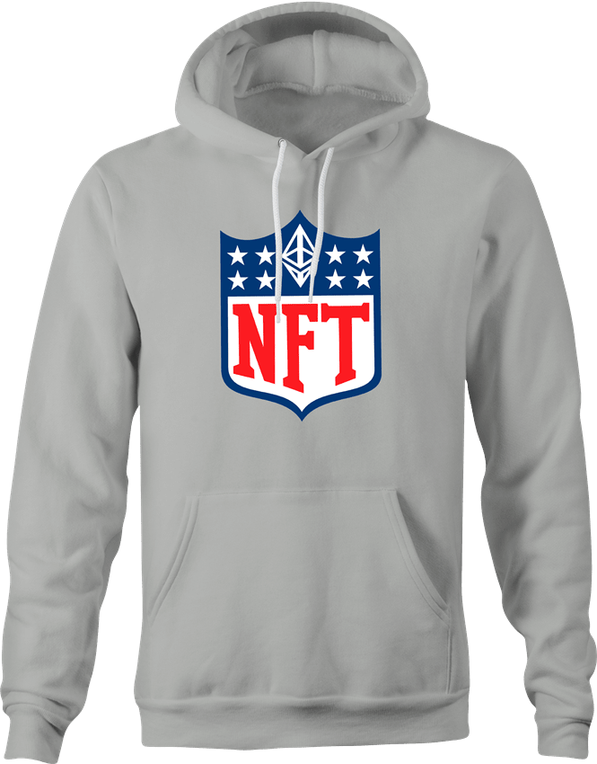 Funny NFT - Non Fungible Token NFL Mashup Parody T-Shirt Ash Grey Hoodie