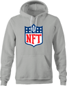 Funny NFT - Non Fungible Token NFL Mashup Parody T-Shirt Ash Grey Hoodie