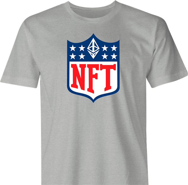 Funny NFT - Non Fungible Token NFL Mashup Parody Men's T-Shirt