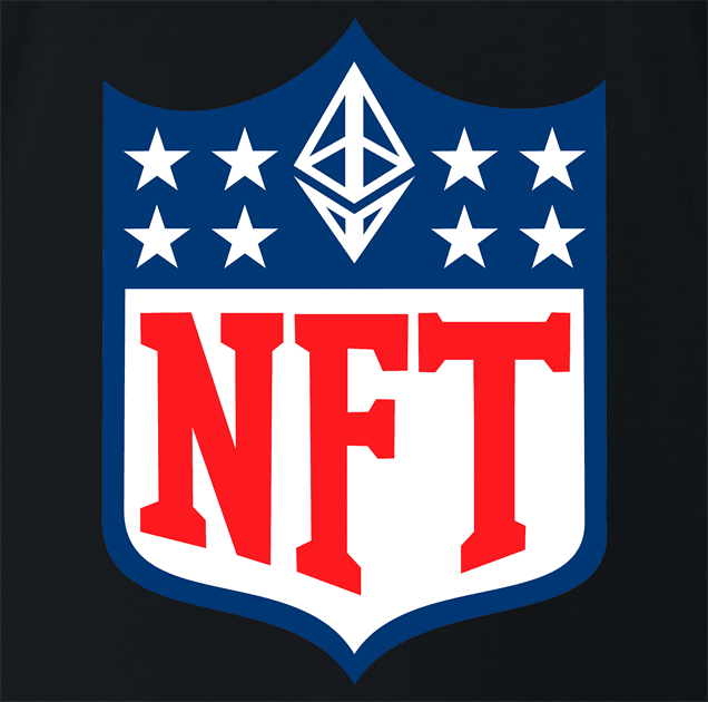 Funny NFT - Non Fungible Token NFL Mashup Parody Black T-Shirt