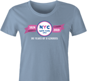 nyc baskin robbins 31 genders women's light blue t-shirt 