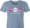 nyc baskin robbins 31 genders women's light blue t-shirt 