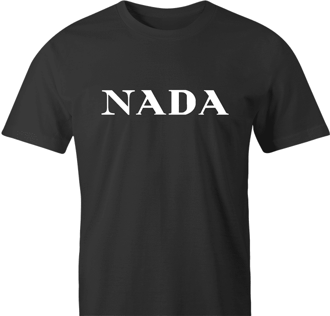 funny Nada, Nothing, Zip, Zilch, Zero, Nil High Fashion Parody Parody men's t-shirt