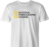 National Geographic Pornogrphy Channel Parody men's t-shirt white 